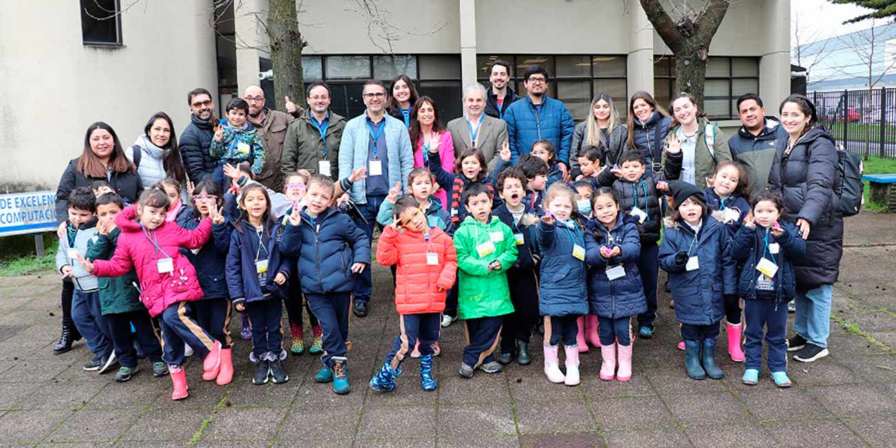 Laboratorios UFRO recibieron la visita de niñas y niños de kínder del Colegio Pumahue de Temuco